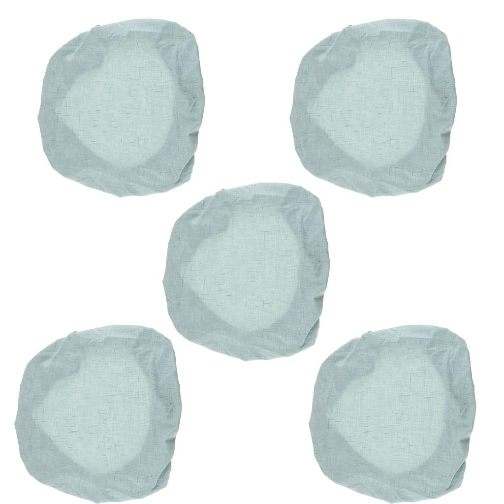 5pcs Universal Spandex Stretch Office Swivel Chair Seat Slipcover Water Blue