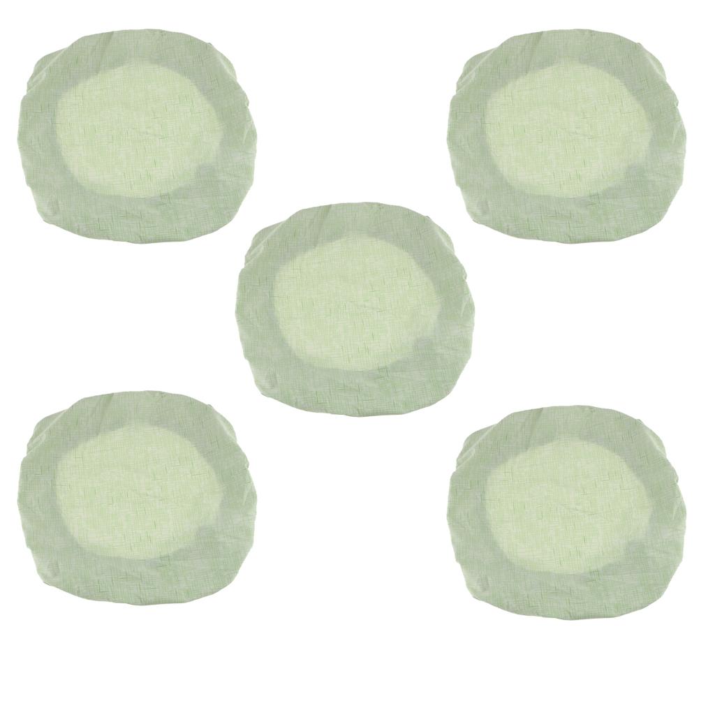 5pcs Universal Spandex Stretch Office Swivel Chair Seat Slipcover Green