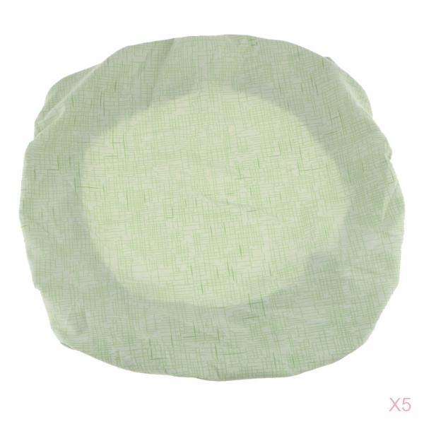 5pcs Universal Spandex Stretch Office Swivel Chair Seat Slipcover Green