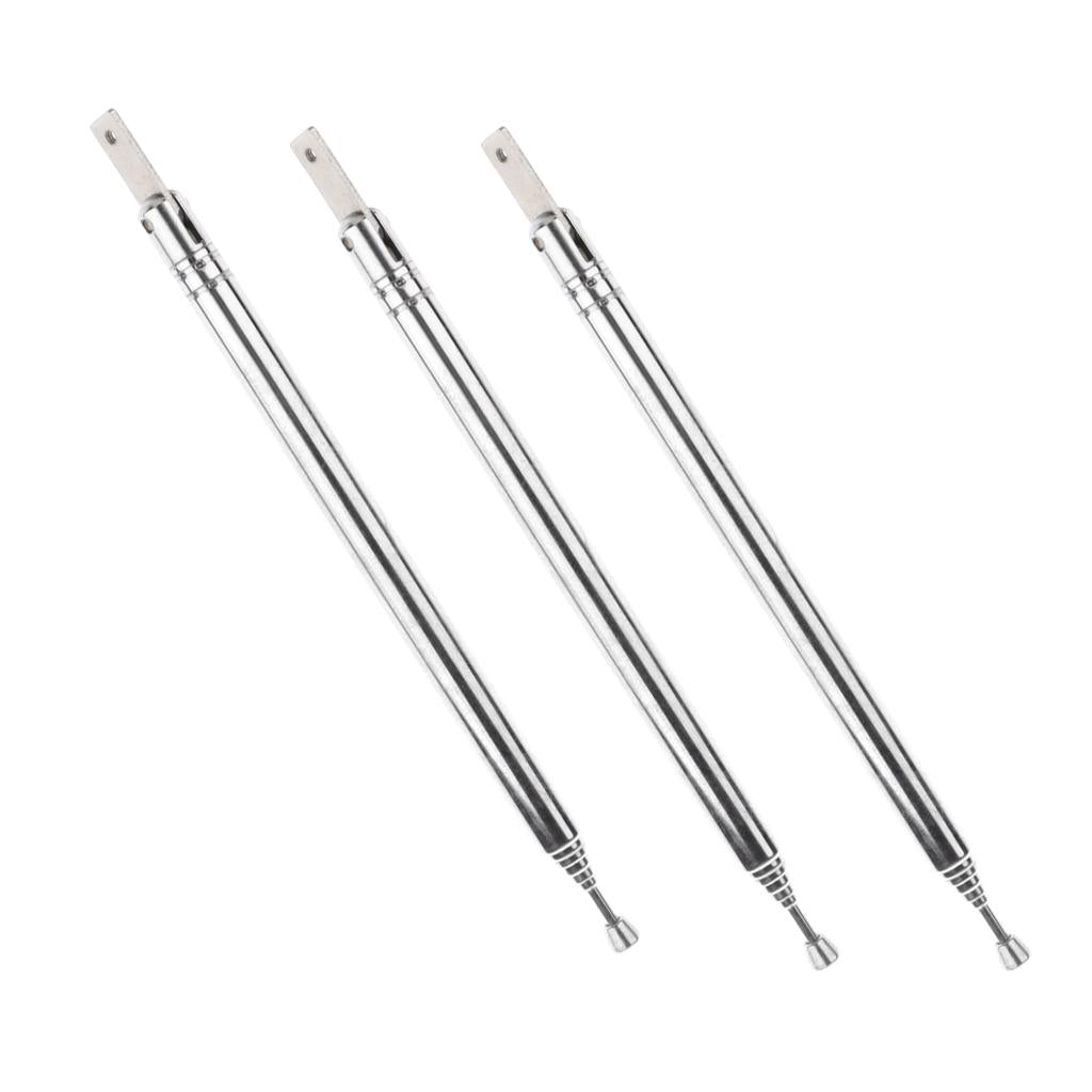 3Packs Extendable Replacement Antenna Rod Retractable Magnetic Radio Antenna