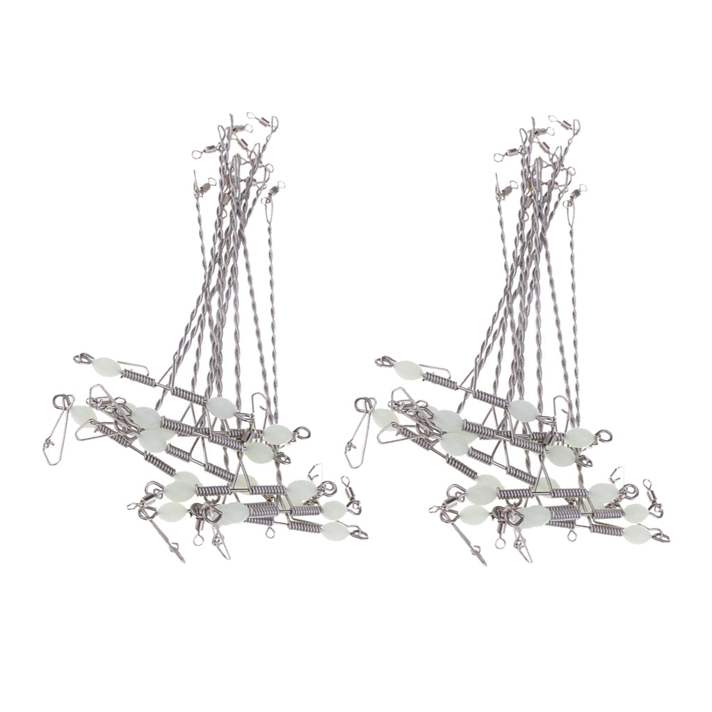 20Pcs T-shape Swivels Snaps Stainless Steel 3 Way Rolling Swivels Balance