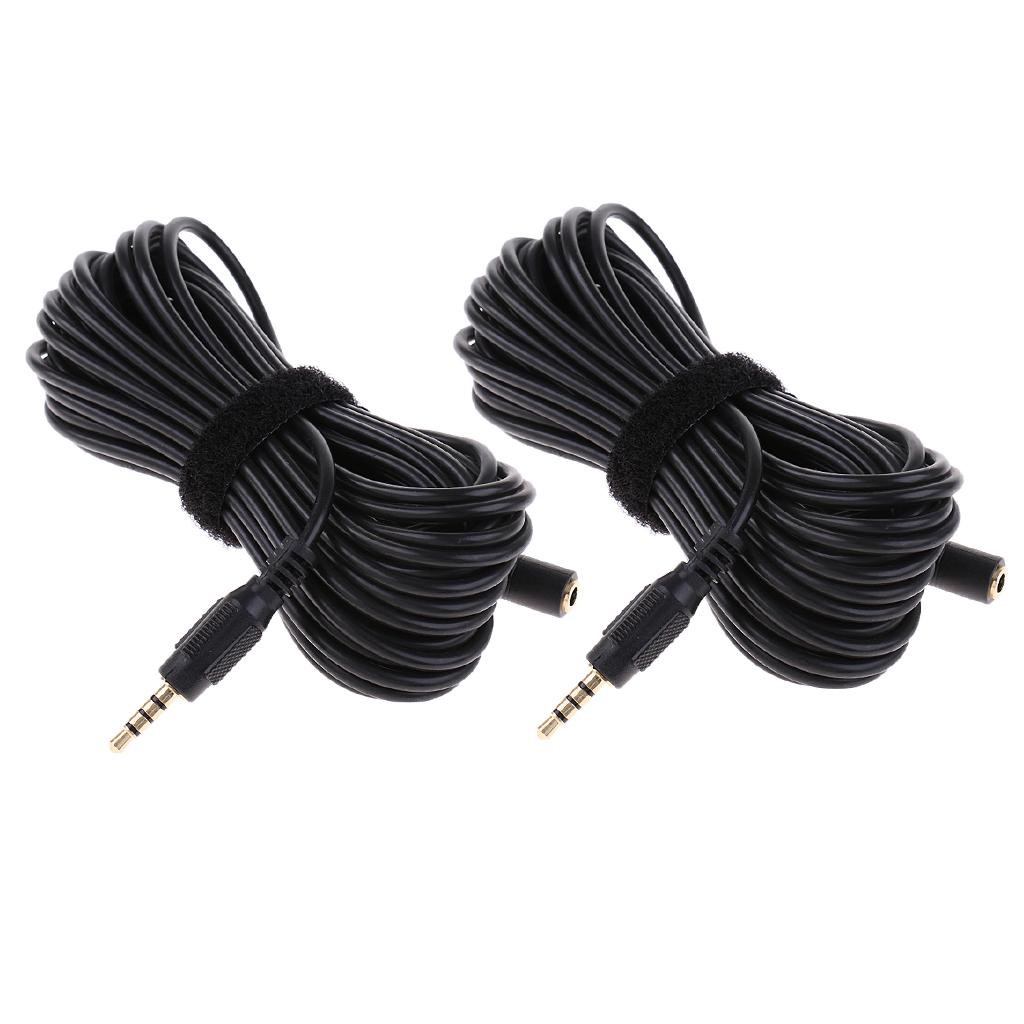 2x 3.5mm Male to Female Microphone Adapter Extension Cable for Smartphone 6M