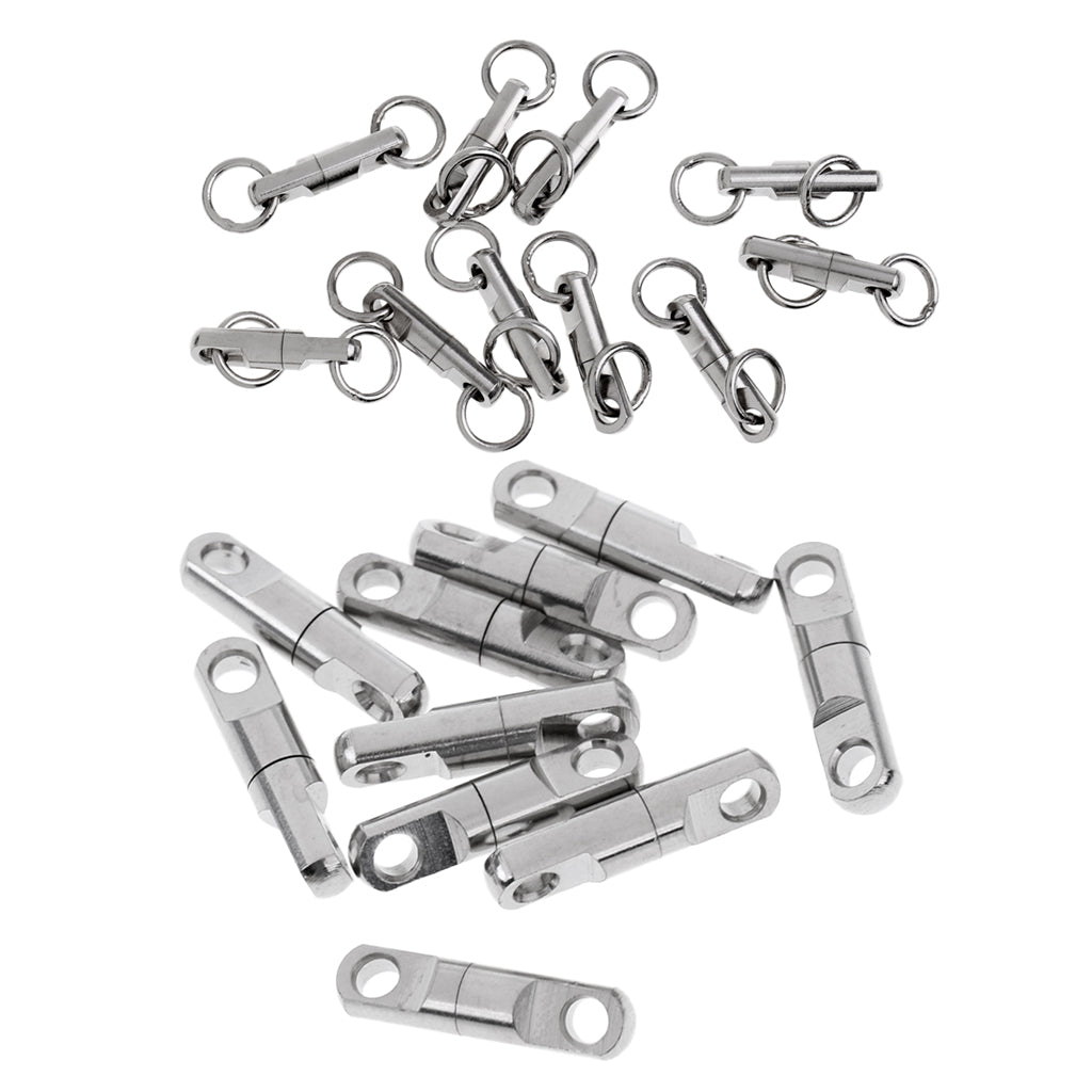 20pcs Fishing Ball Bearing Swivels Heavy Duty Big Game Fishing Swivels 3.5mm