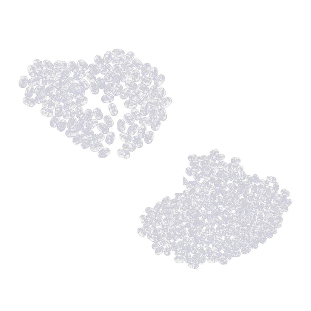 300 Pieces Plastic Oval Fishing Bead Sea Fishing Rig Beads Transparent