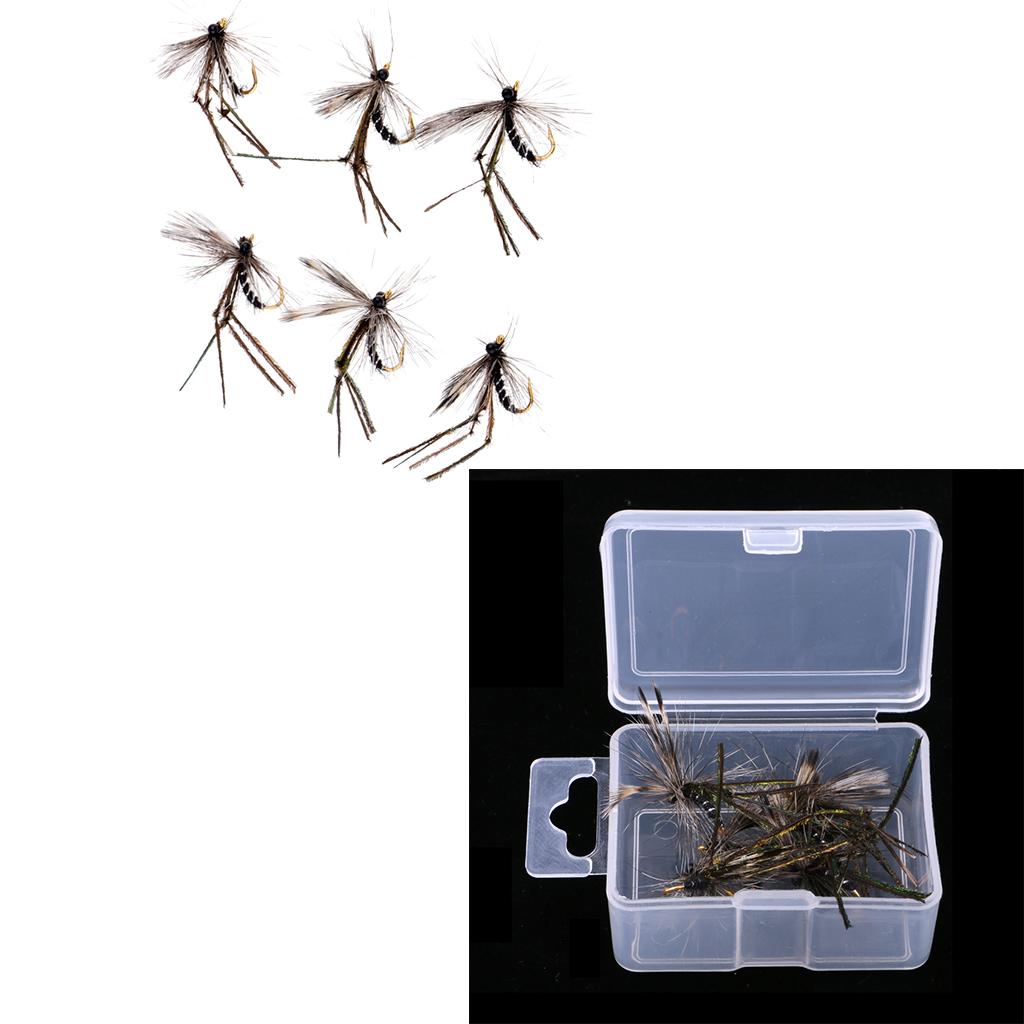 12pcs Artificial Mosquito Bait Fly Fishing Flies Bass Trout Salmon Lures