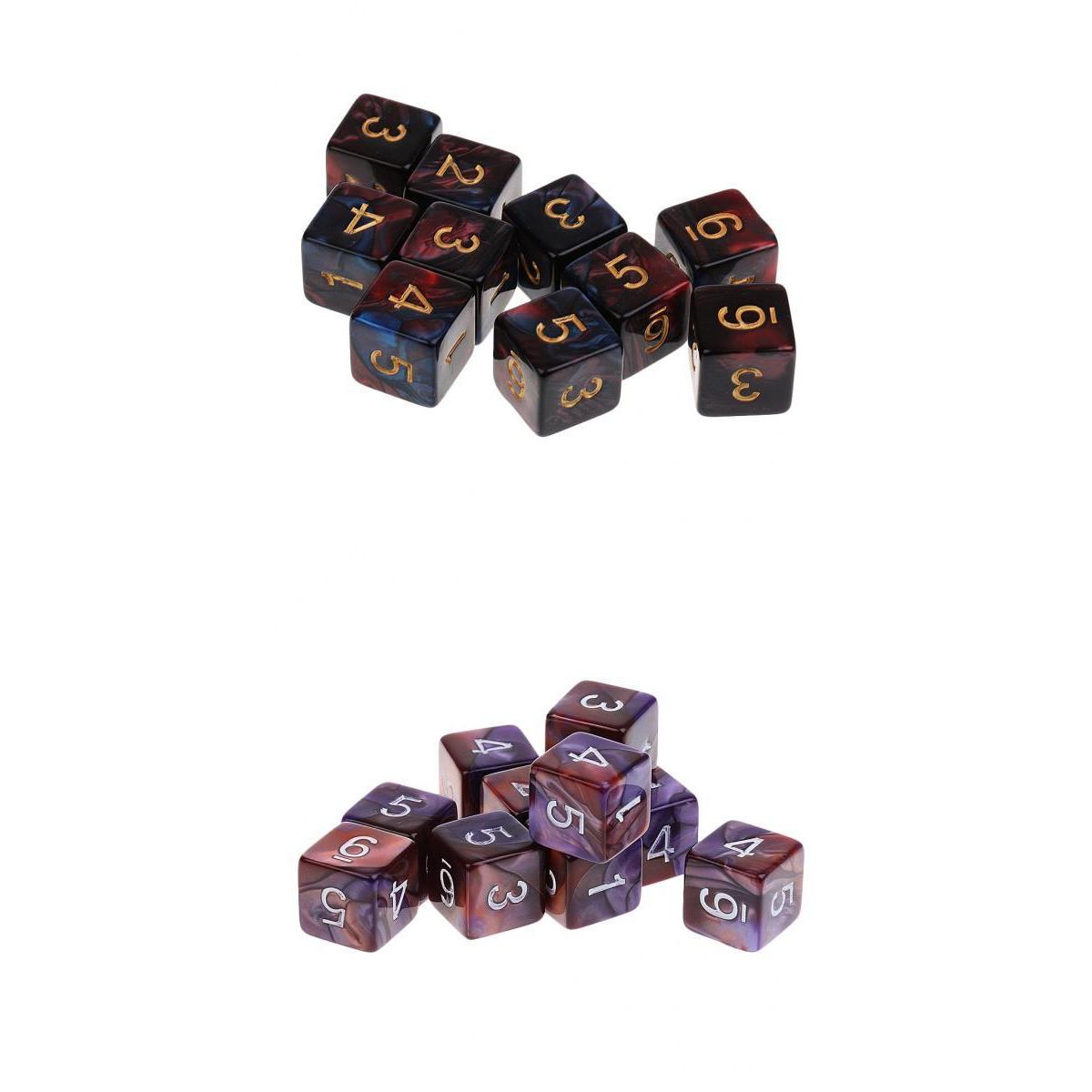 20 Pieces 6 Sided Dice D6 Polyhedral Dice for Dungeons & Dragons Table Games