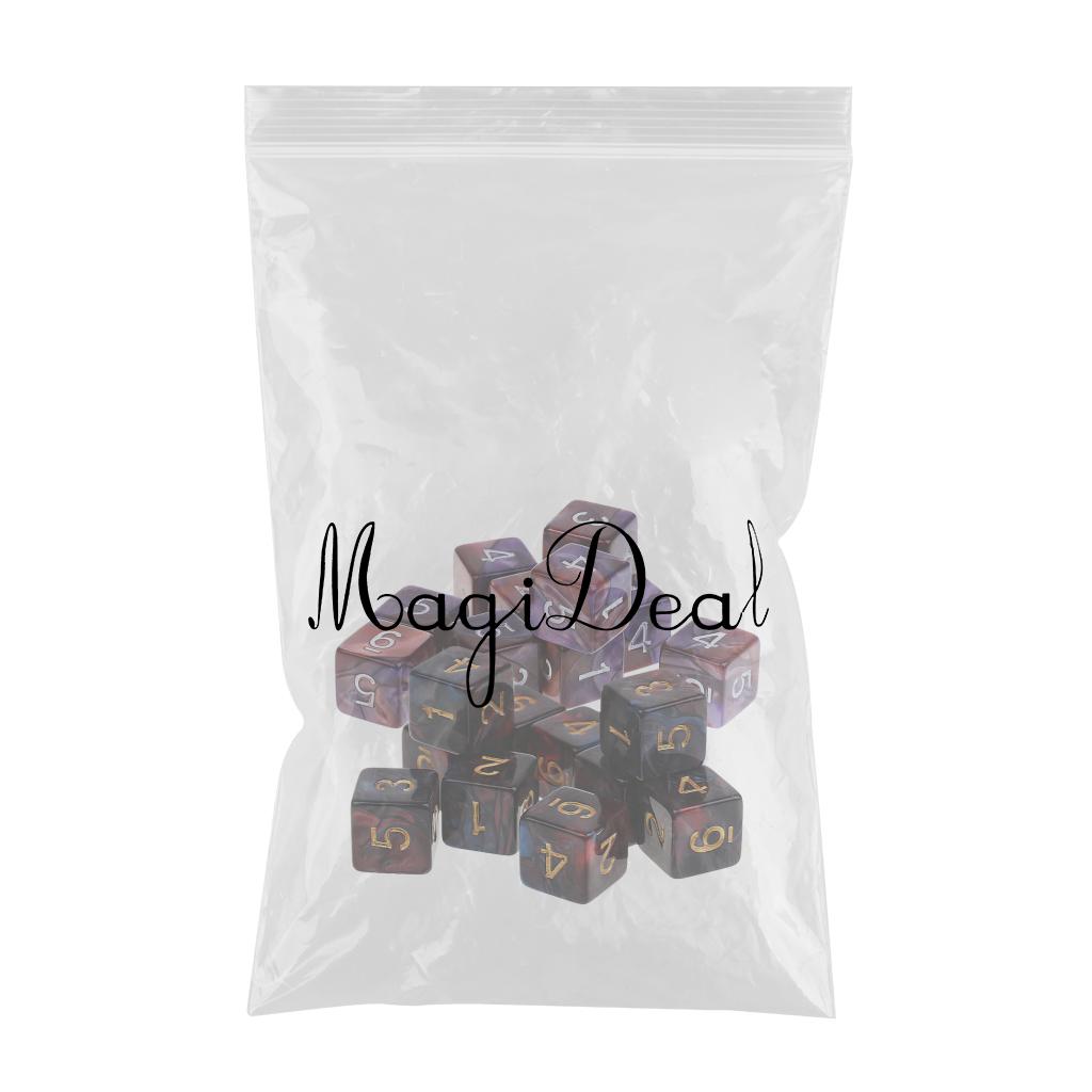 20 Pieces 6 Sided Dice D6 Polyhedral Dice for Dungeons & Dragons Table Games