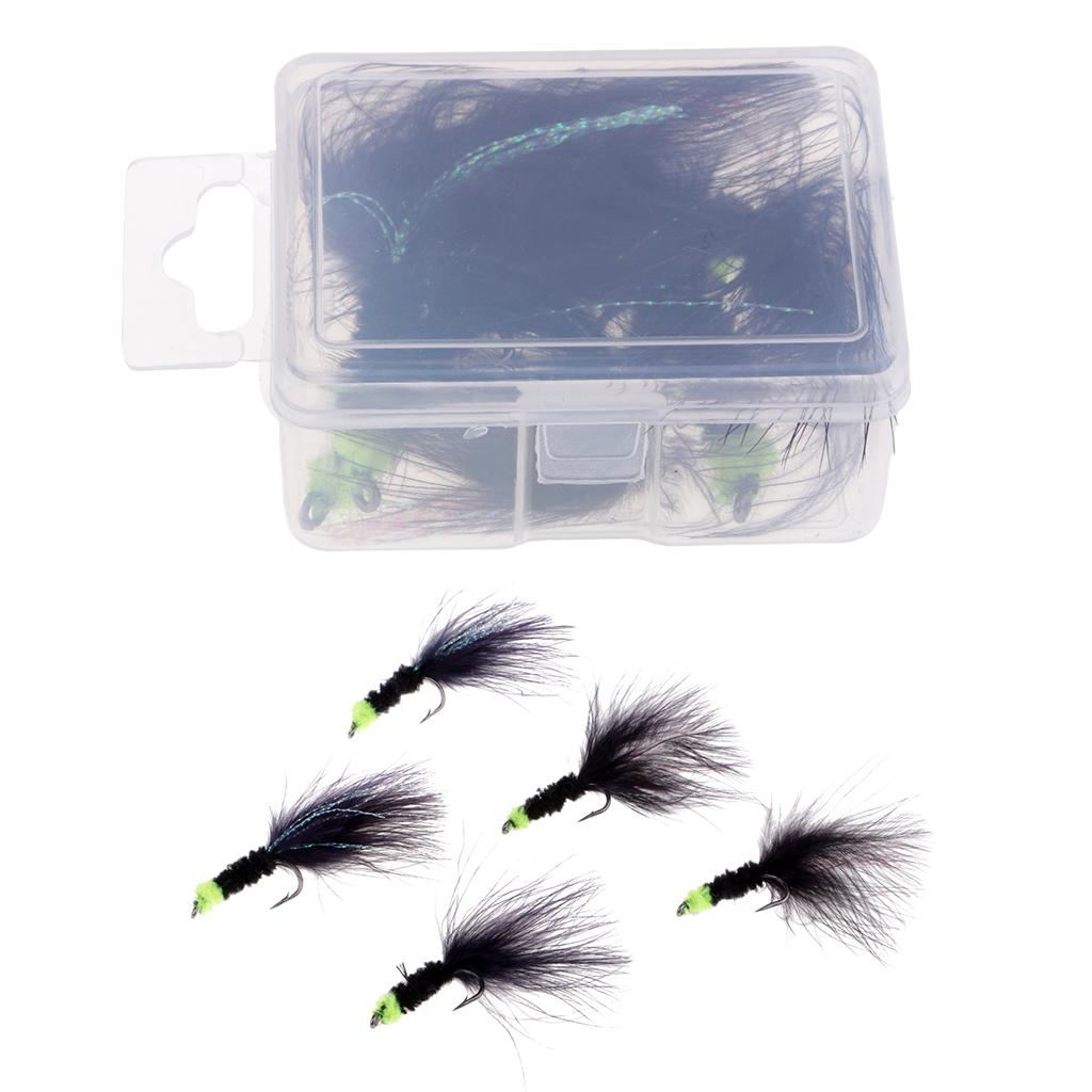 10pcs Fly Fishing Dry Flies Egg-Sucking Leach Woolly Buggers Streamer Lures