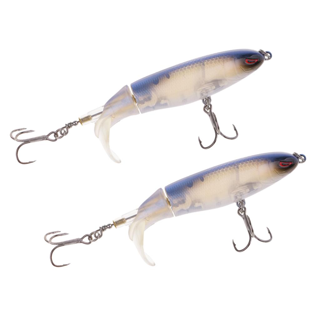 2x Fishing Lures Topwater Floating Hard Bait 10cm 13.2g Blue