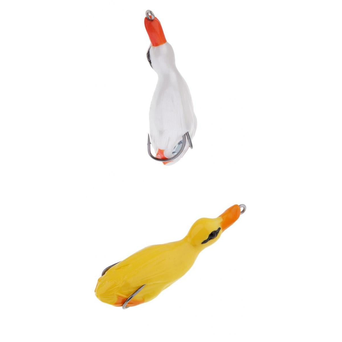 2pcs Duck Design Soft Frog Fishing Lures Artificial Baits Floating Swimbait