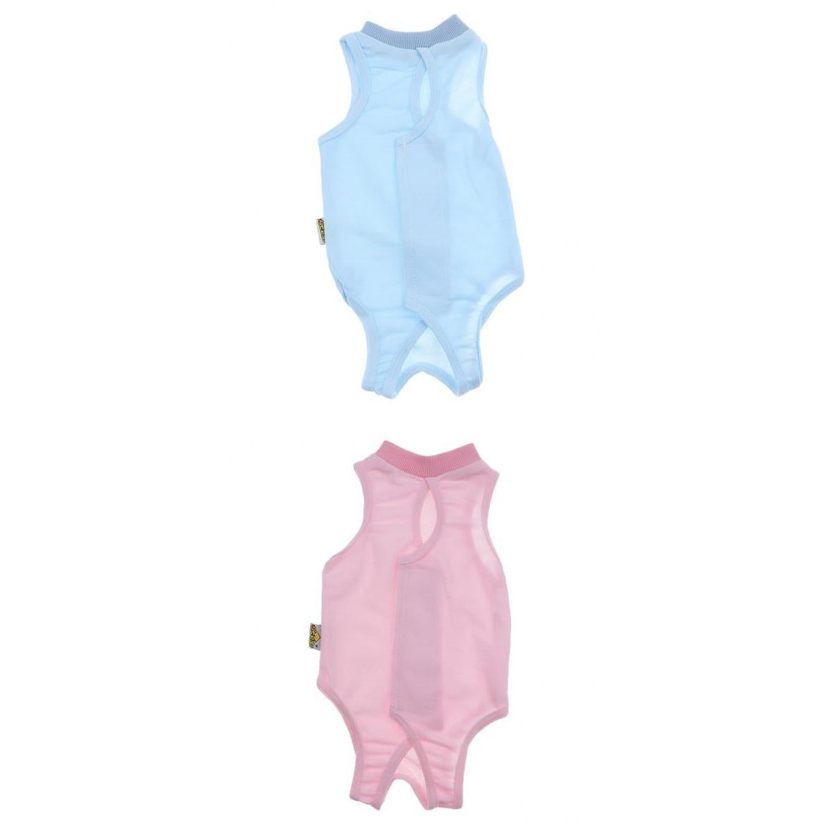 2Pcs After Shaving Daily Wear Recovery Suit for Cat Dog Pink & Blue M