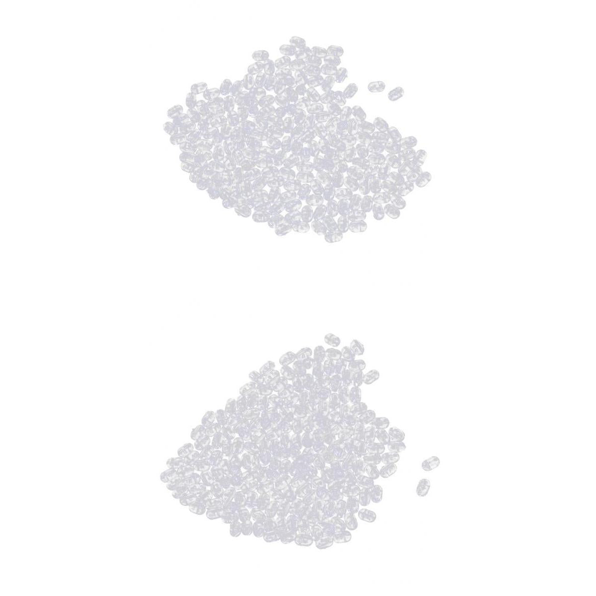 200pcs Tranparent Oval Cross Beads Carp Sea Fishing Rig Beads Line Connector
