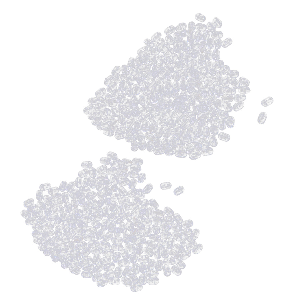 200pcs Tranparent Oval Cross Beads Carp Sea Fishing Rig Beads Line Connector