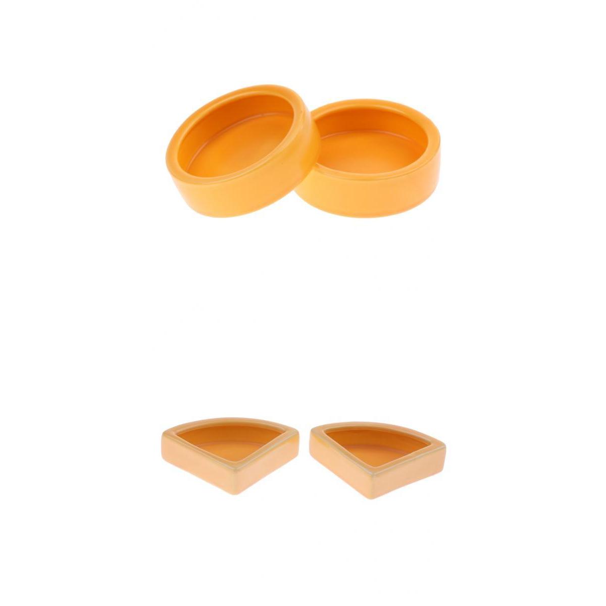 4 Pack Worm Dish Reptile Mealworms Cups or Water Bowl Ceramic Made