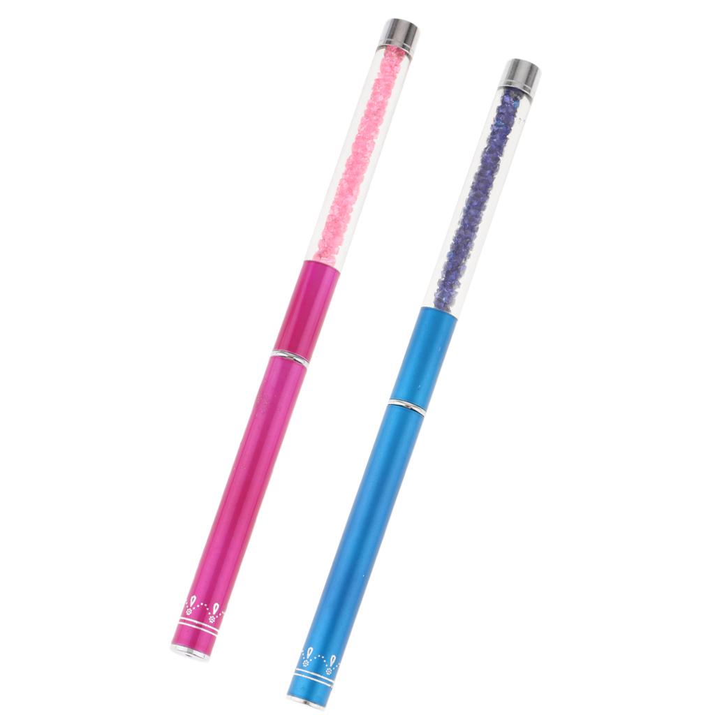 2pcs Mermaid Tail Tips UV Gel Polish Nail Art Drawing Painting Pen Brush