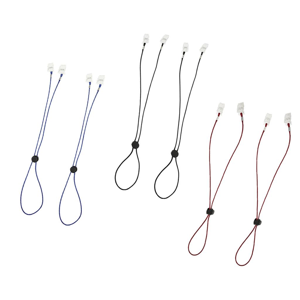 6 Pieces Flexible Bib Napkin Chains Holder Meal Paper Towel Clip Landyard