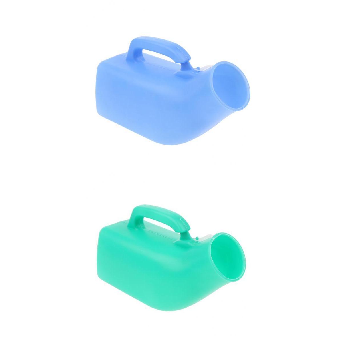 2Pcs 1000ml Elder Urinal Bottle Chamber Pot Emergency Toilet Pouch with Lid