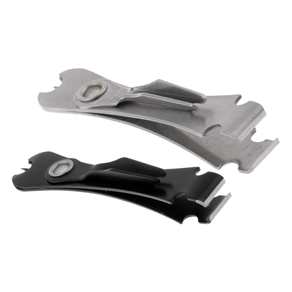 2pcs Fly Fishing Line Nipper Clippers Cutter Line Knot Tyer Jig Eye Cleaner