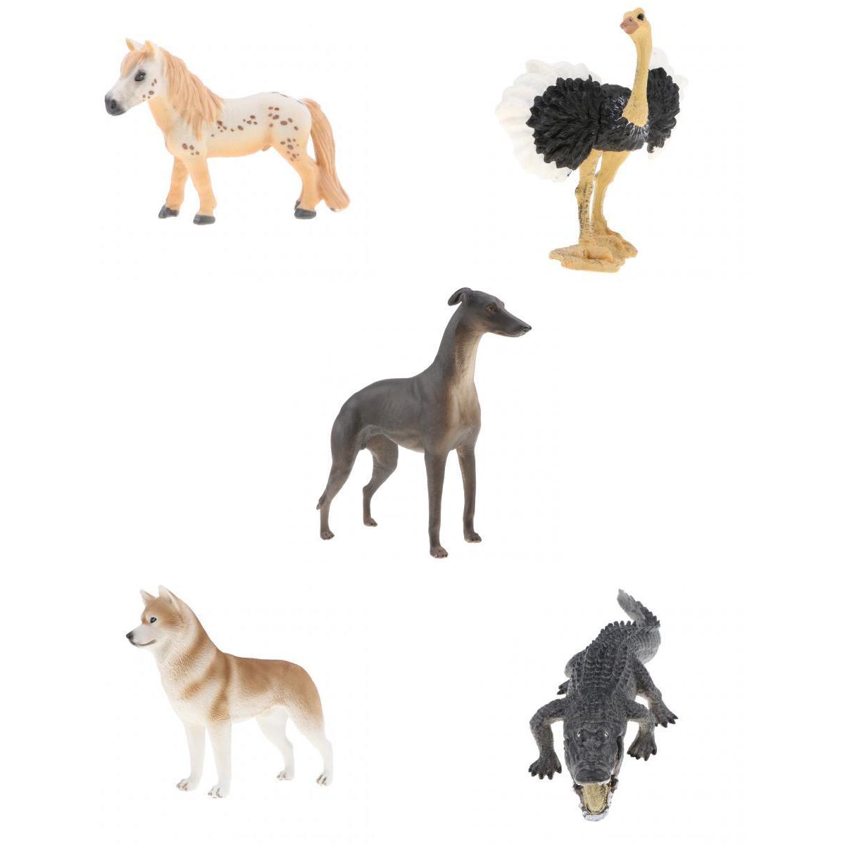 5 Pieces Realistic Animal Model Figurine Action Figures Kids Playset Toy 02