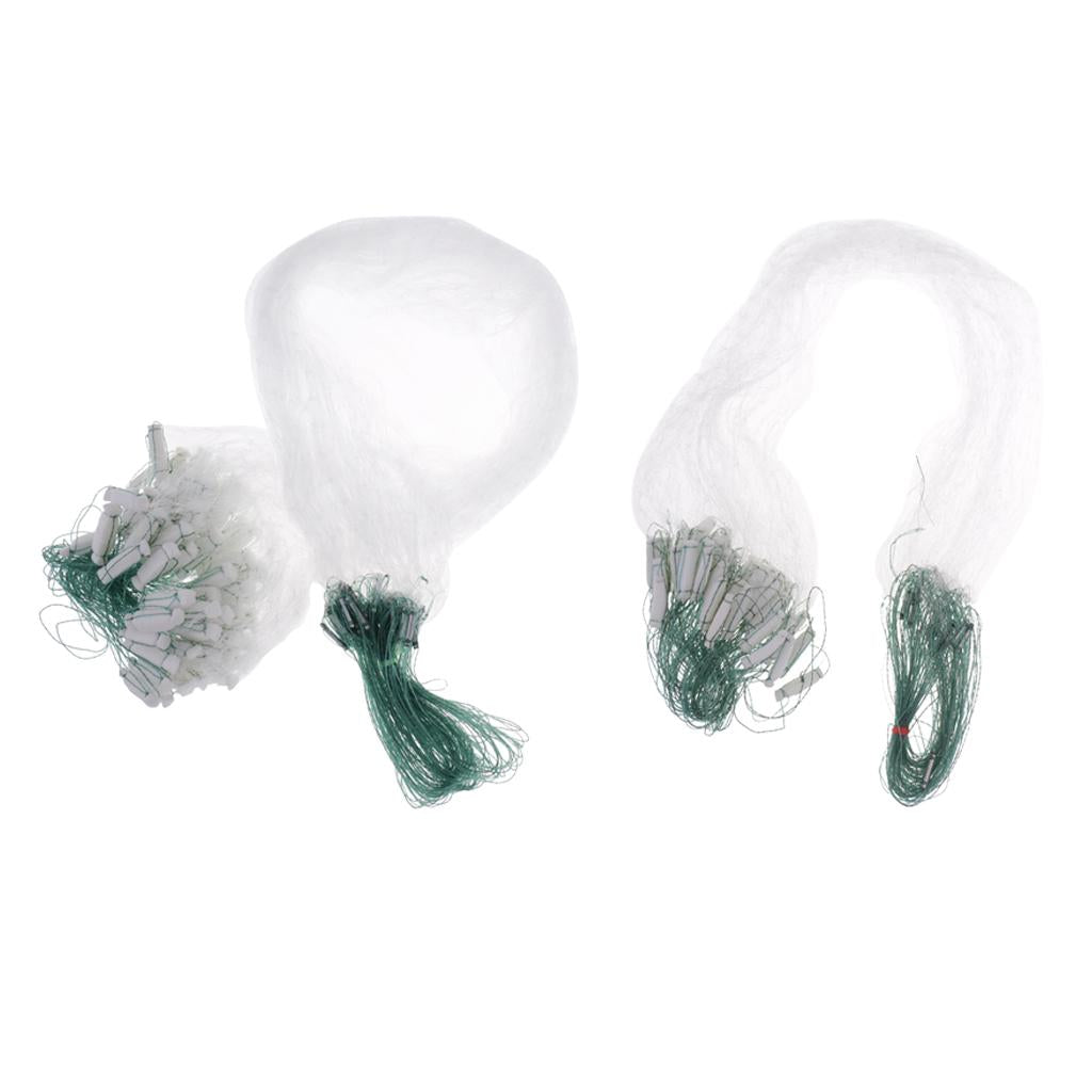 2pcs Fishing Fish Mesh Trap Nylon Fishing Gill Net Casting Nets