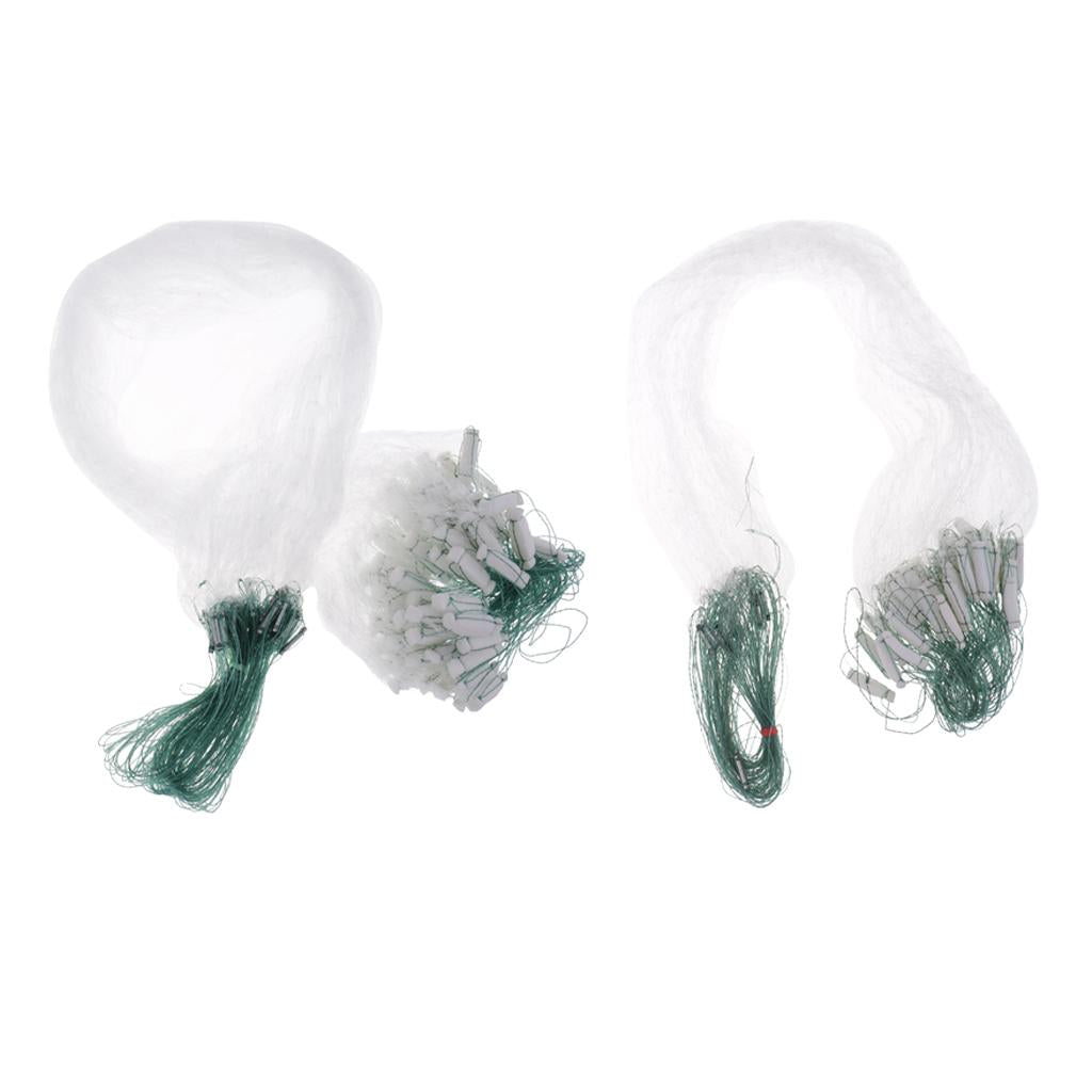 2pcs Fishing Fish Mesh Trap Nylon Fishing Gill Net Casting Nets