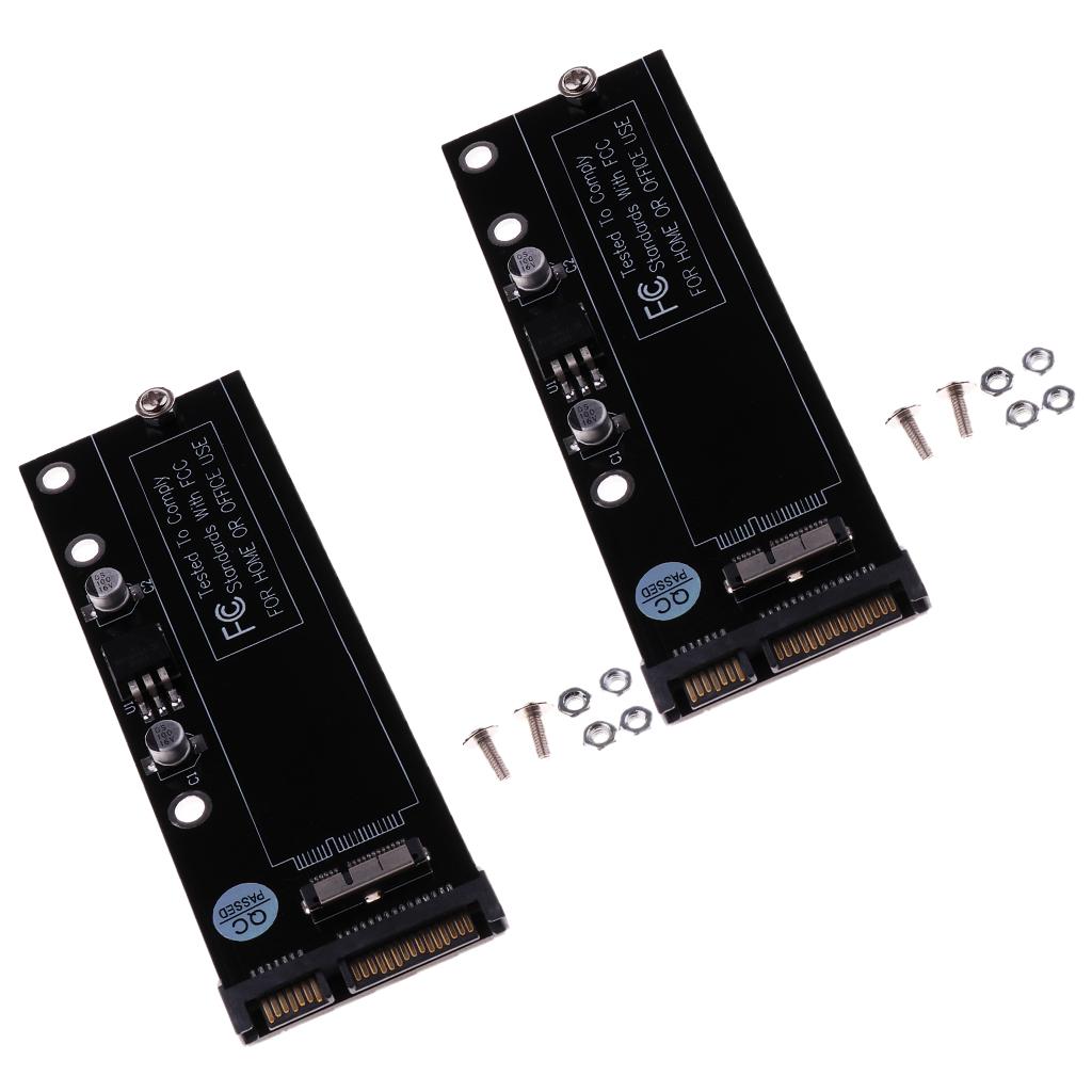 2Packs 6+12pin SSD to 22Pin SATA Adapter Card for 2010 2011 MacBook Air