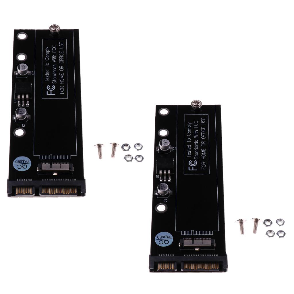 2Packs 6+12pin SSD to 22Pin SATA Adapter Card for 2010 2011 MacBook Air