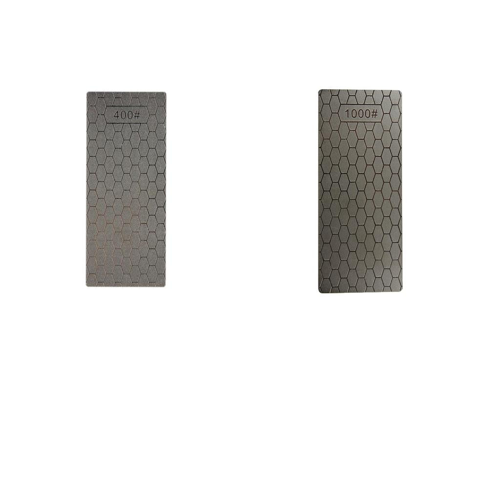2Pcs Single Side Diamond Sharpening Stone Grind Kitchen 400 1000 Whetstone