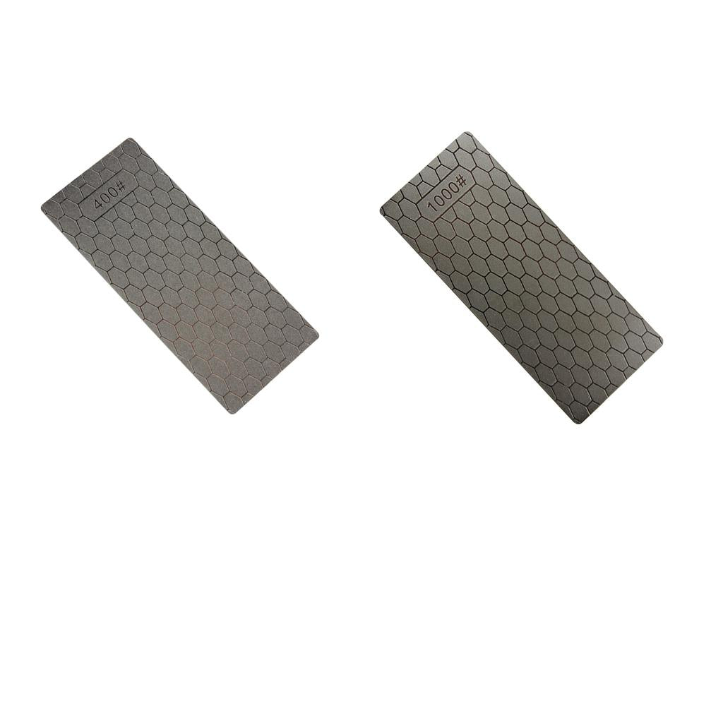 2Pcs Single Side Diamond Sharpening Stone Grind Kitchen 400 1000 Whetstone