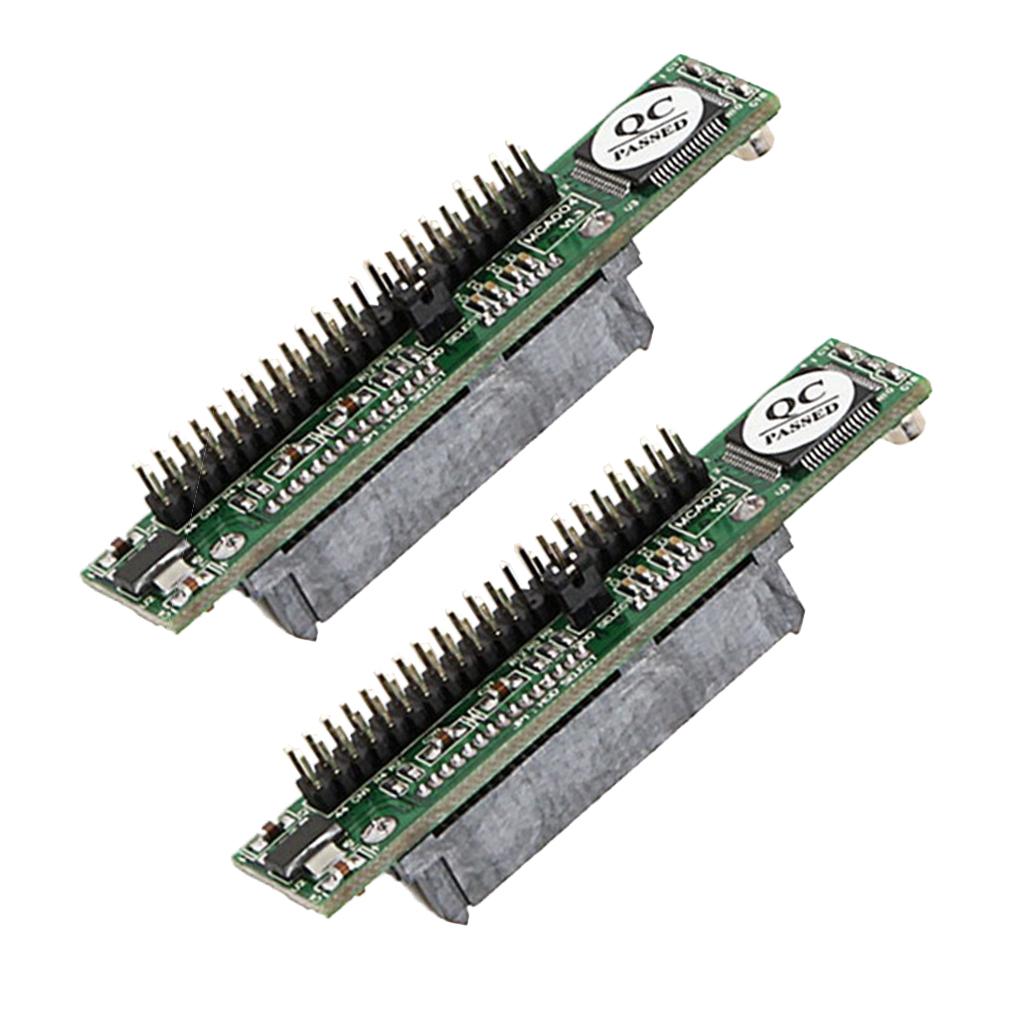 2x 2.5'' Hard Drive 7+15Pin SATA to 44Pin IDE Male Adapter Converter Card