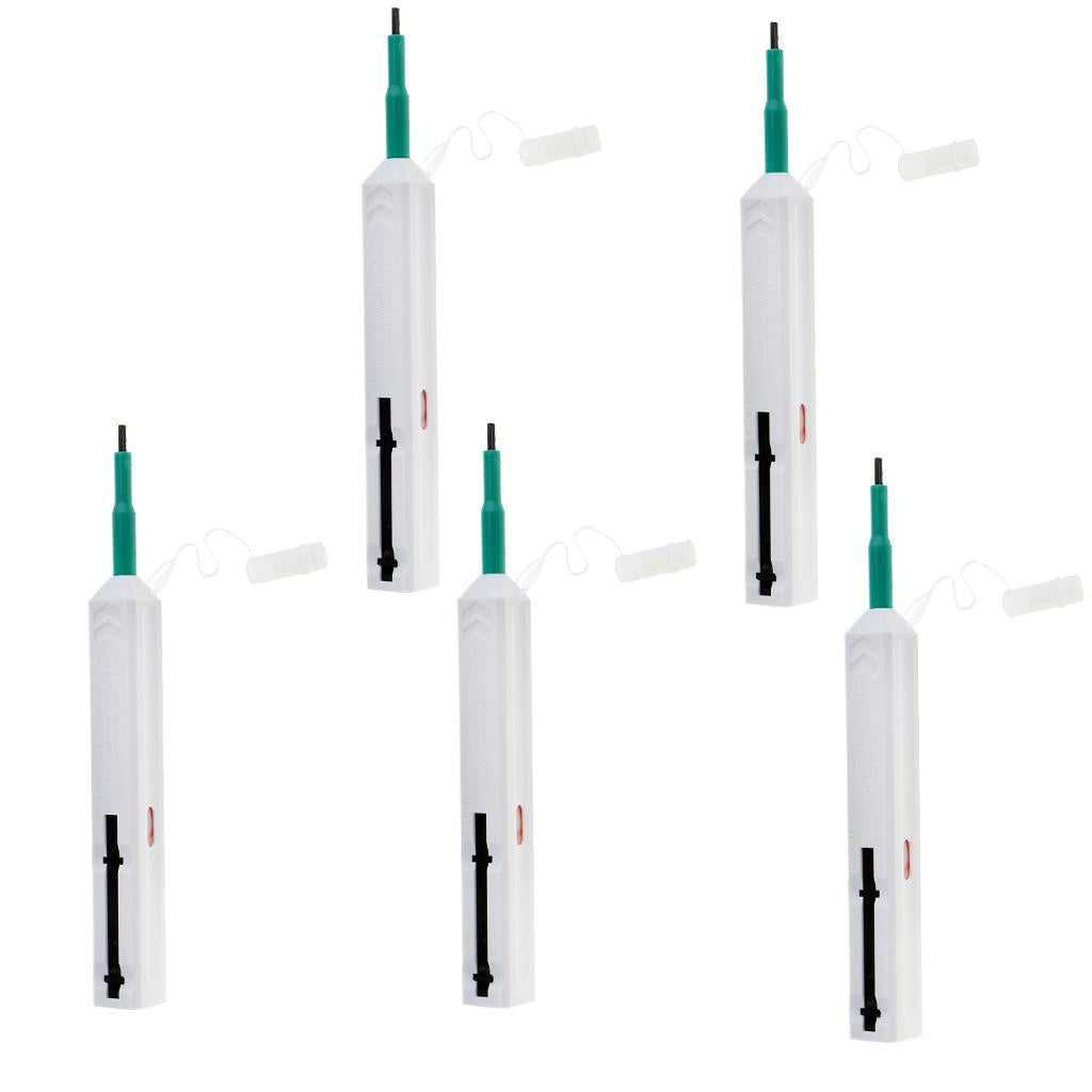 5 Pieces Fiber Optic Connector Cleaner Pen for 2.5mm SC ST and FC Connectors