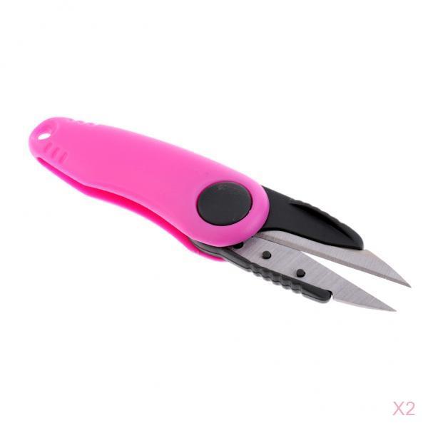 2 Pcs Fishing Scissors Stainless Steel Fish Line Braid String Cutter Snips