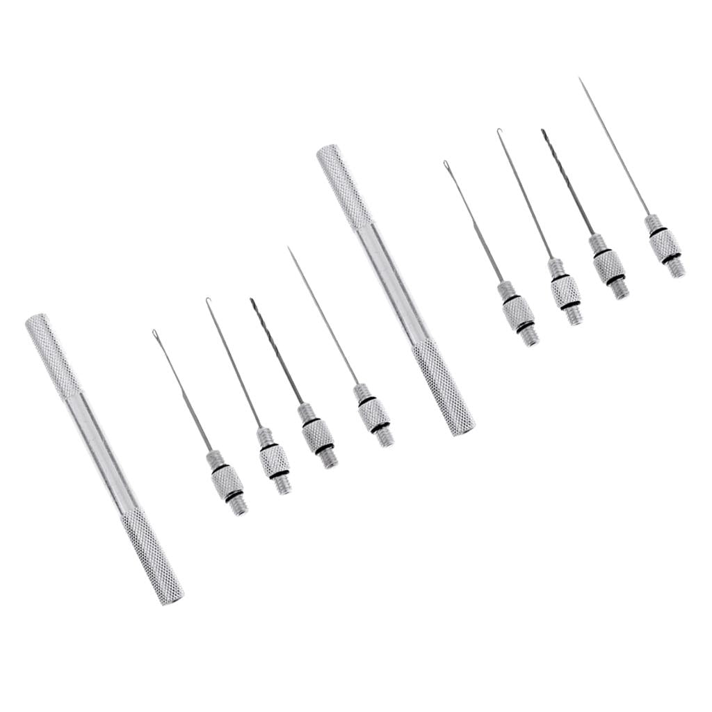 10 Pcs Carp Fishing Rigging Bait Needle Drill Hook Tackle Rigging Tool Kit