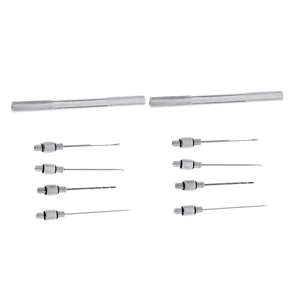 10 Pcs Carp Fishing Rigging Bait Needle Drill Hook Tackle Rigging Tool Kit