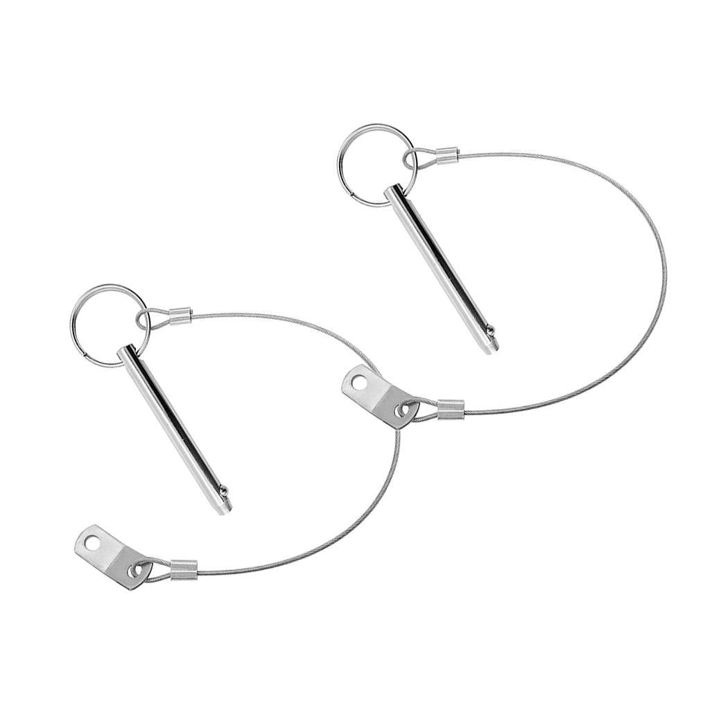 2x Boat Bimini Top 316 Stainless Steel Quick Release Pin for 240mm Lanyard