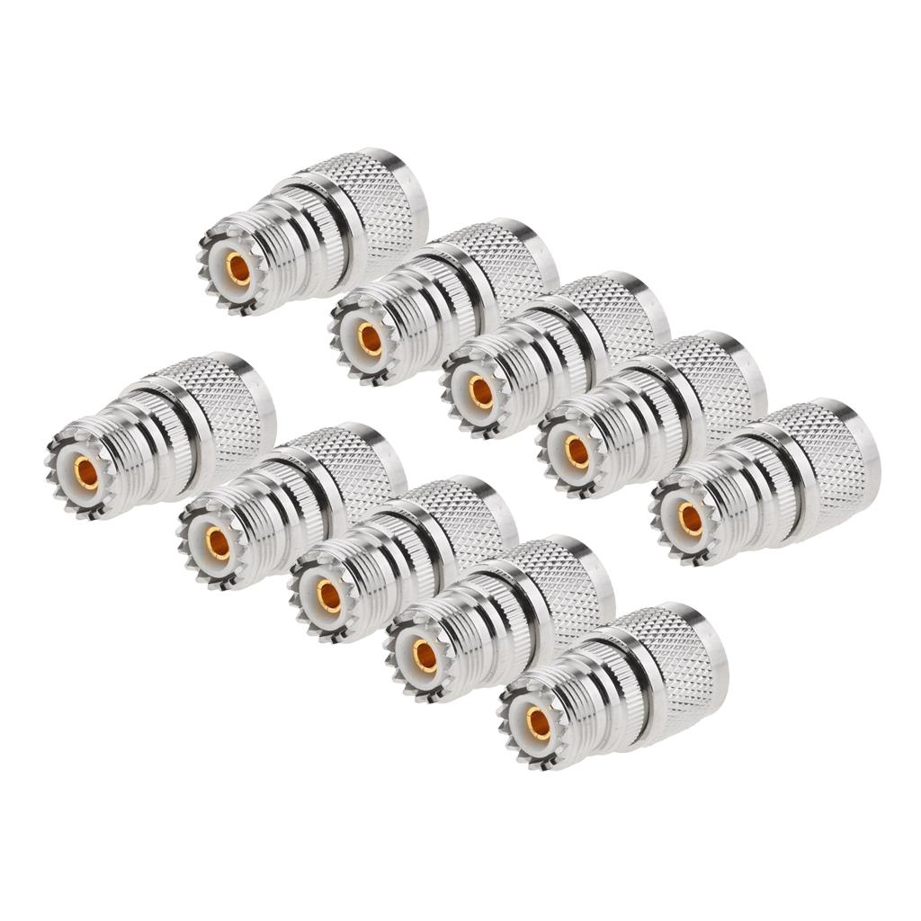 10pcs RF Coaxial Coax adapter N Male to UHF Female SO-239 SO239 Connector