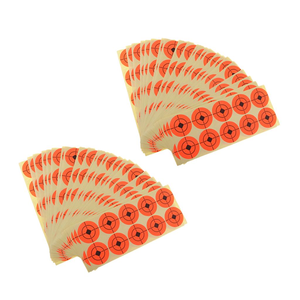 500pcs Shooting Paper Target Florescent Orange Self adhesive Target Stickers