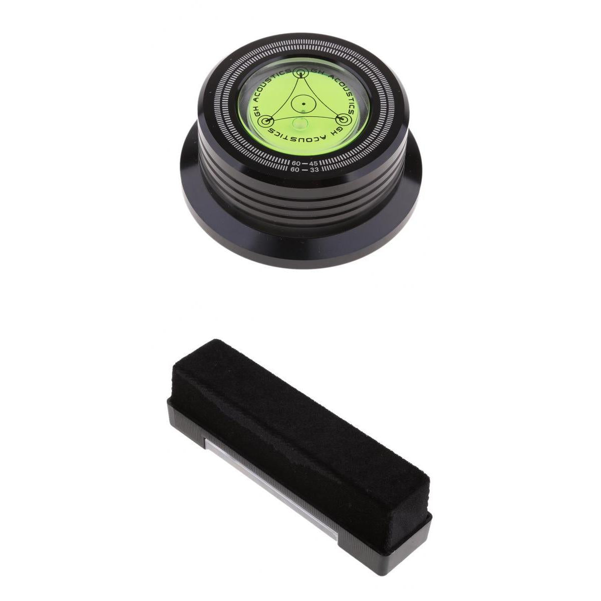 Aluminum Record Weight LP Disc Stabilizer Turntable Vinyl Clamp&Clean Brush