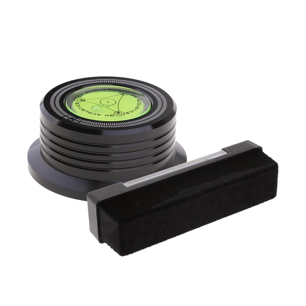 Aluminum Record Weight LP Disc Stabilizer Turntable Vinyl Clamp&Clean Brush