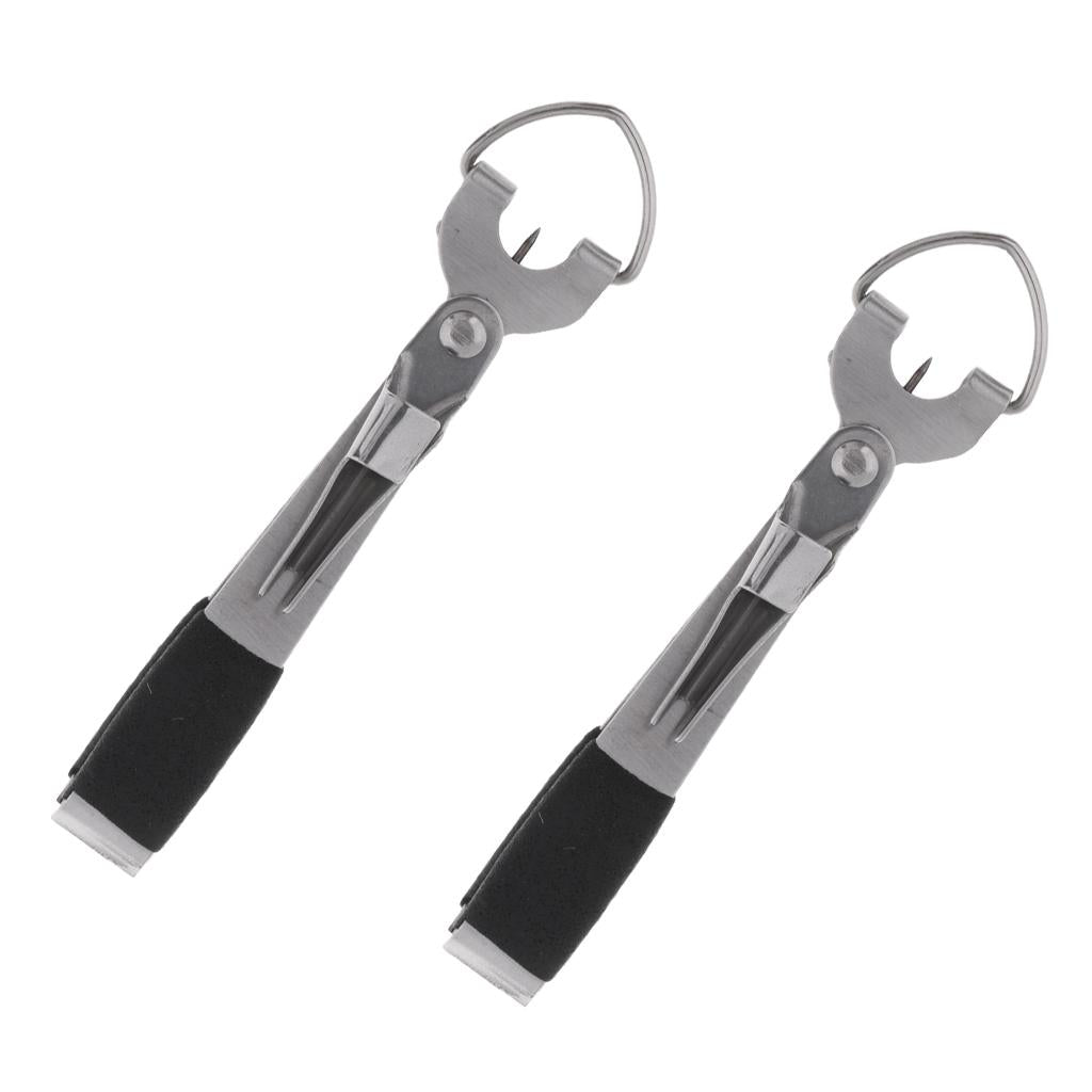 2pcs 4 in 1 Fly Fishing Clipper Line Nipper Cutter Knot Tyer Jig Eye Cleaner