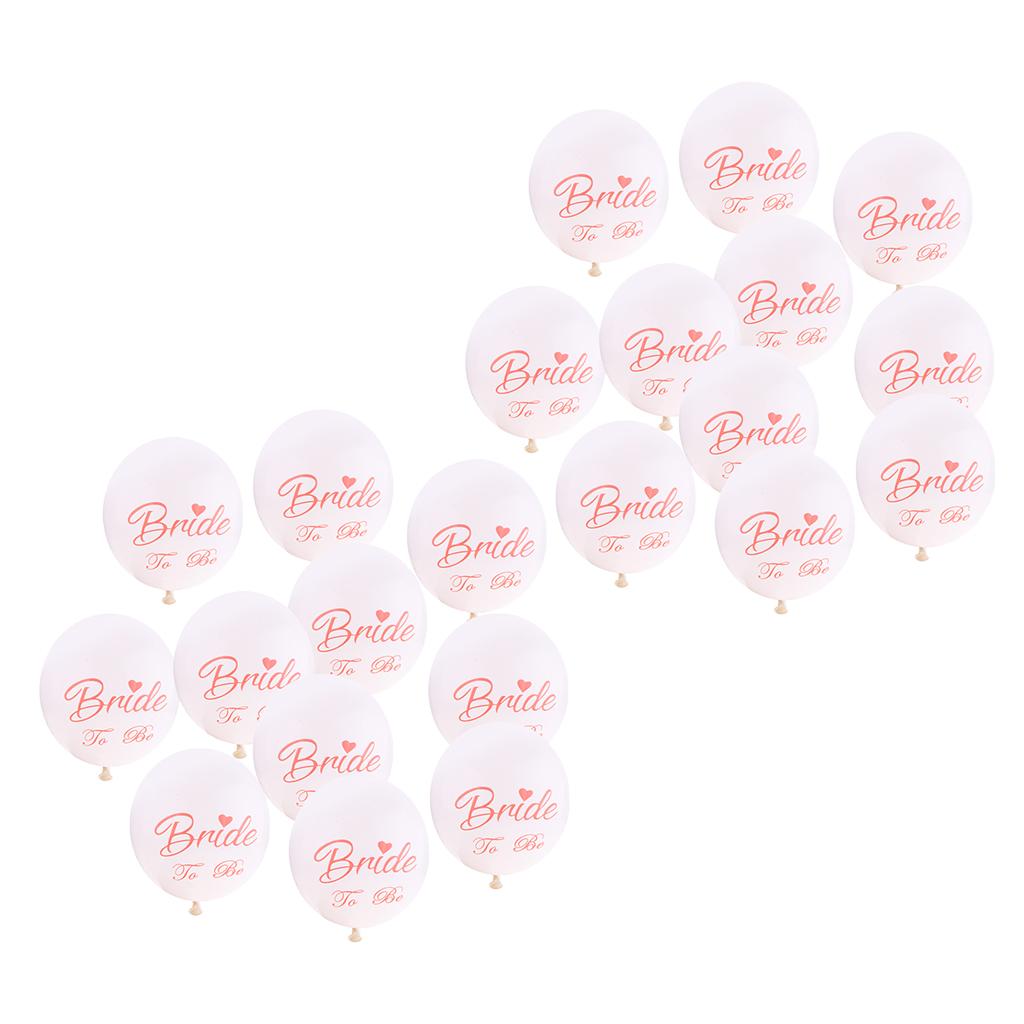 20 Pieces Bride To Be Latex Balloons Wedding Supplies Hen Night Party Decor