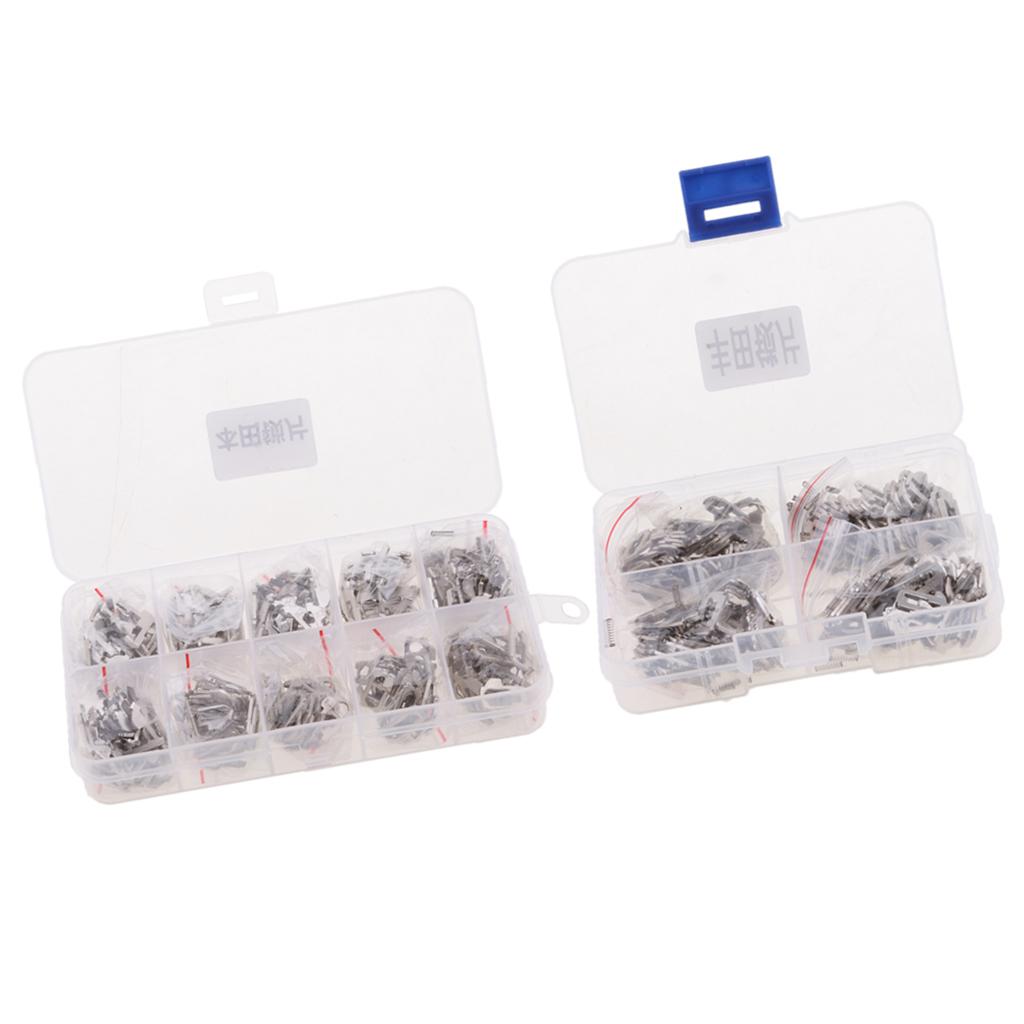 480 Pieces Car Lock Reed Key Cylinder Gasket Plate With Case Set for Honda