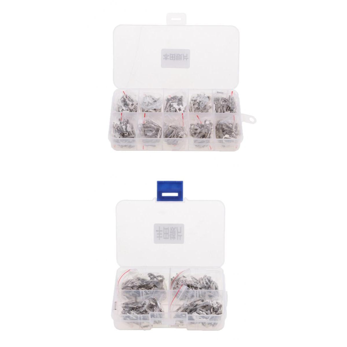 480 Pieces Car Lock Reed Key Cylinder Gasket Plate With Case Set for Honda
