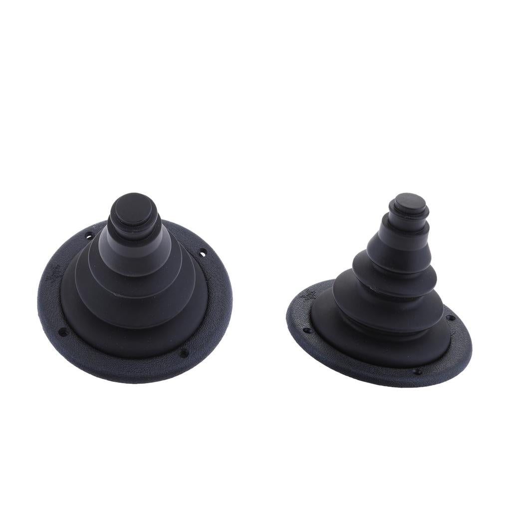2 x 120mm 4.72'' Rigging and Cable Boot for Boats - Rigging Hole Cover Black