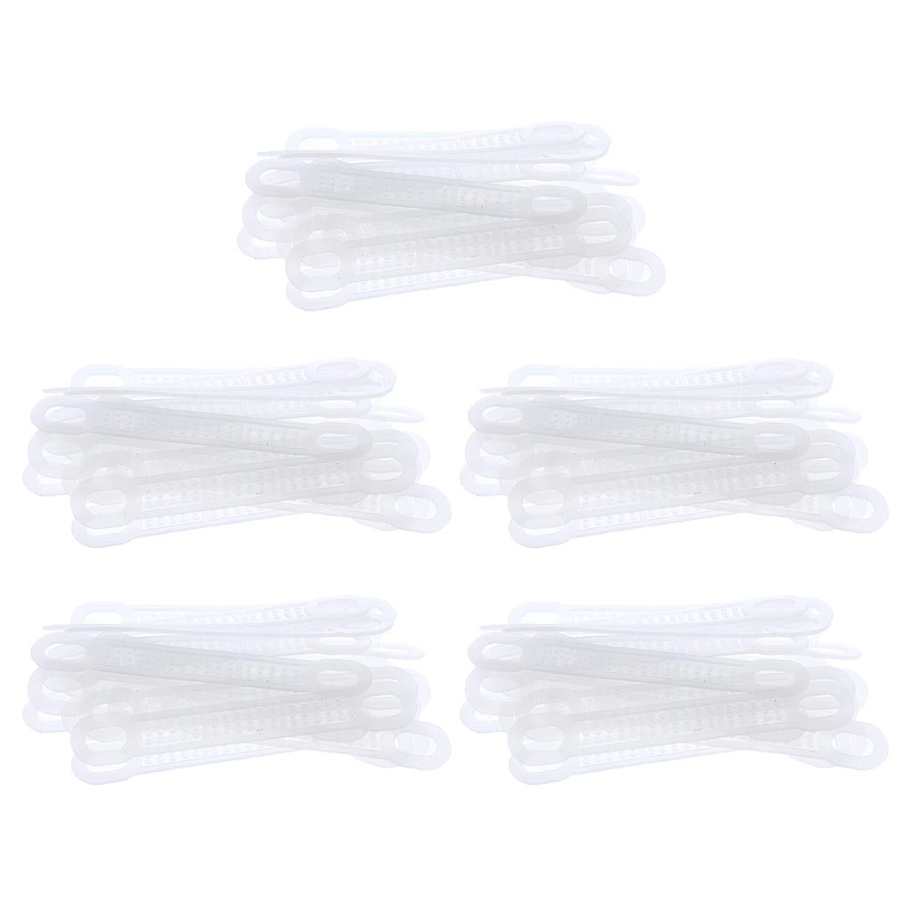 100Pcs Clear Non-Slip Silicone Clothes Hanger Grips Clothing Hanger Strips