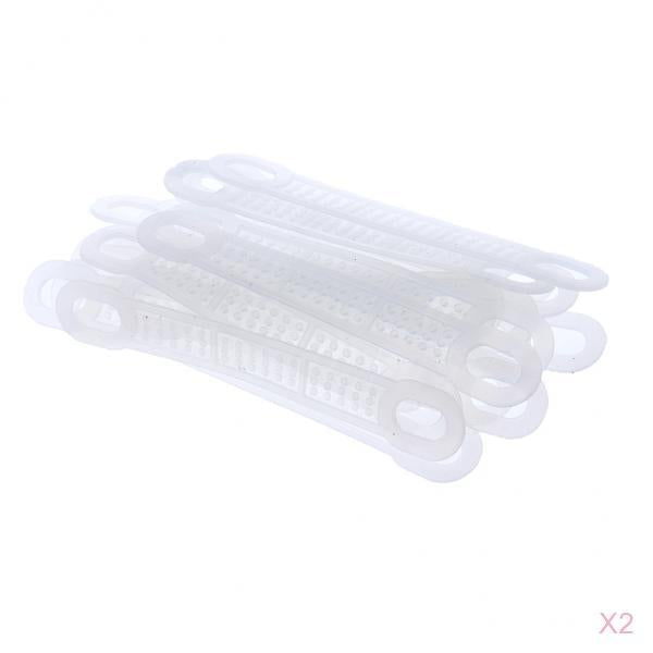40Pcs Clear Non-Slip Silicone Clothes Hanger Grips Clothing Hanger Strips S