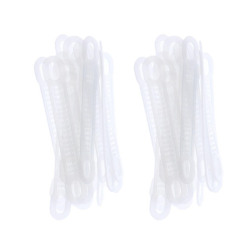 40Pcs Clear Non-Slip Silicone Clothes Hanger Grips Clothing Hanger Strips S