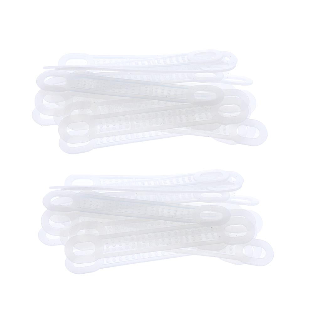 40Pcs Clear Non-Slip Silicone Clothes Hanger Grips Clothing Hanger Strips S