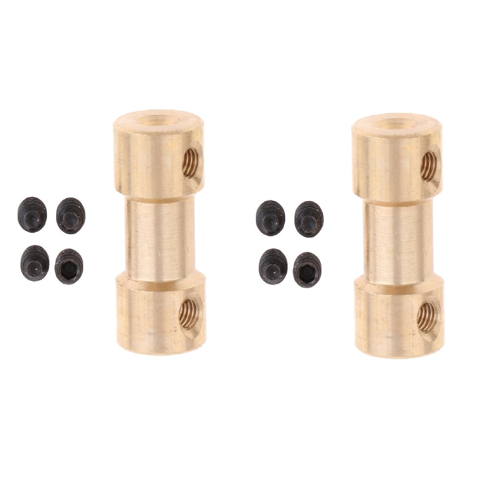 2pcs Brass Shaft Coupler Rigid Coupling Motor Connector 3.175mm to 3.175mm