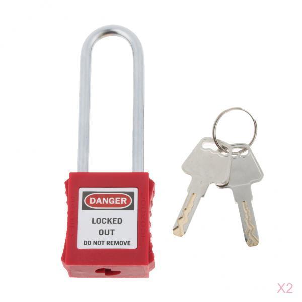 2 Piece Safety Security Lockout Padlock Keyed Different, PA, Stainless Steel